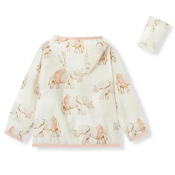 MILKBARN 2/3T months Tutu Elephant Hooded Sun Shield Windbreaker Jacket NWT